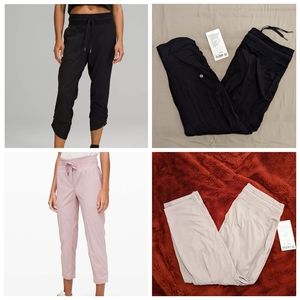 Bundle: Two Lululemon Dance Studio Crops in Black & Light Pink Size 10